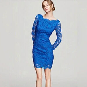 Madison Marcus teal lace dress from Nieman Marcus